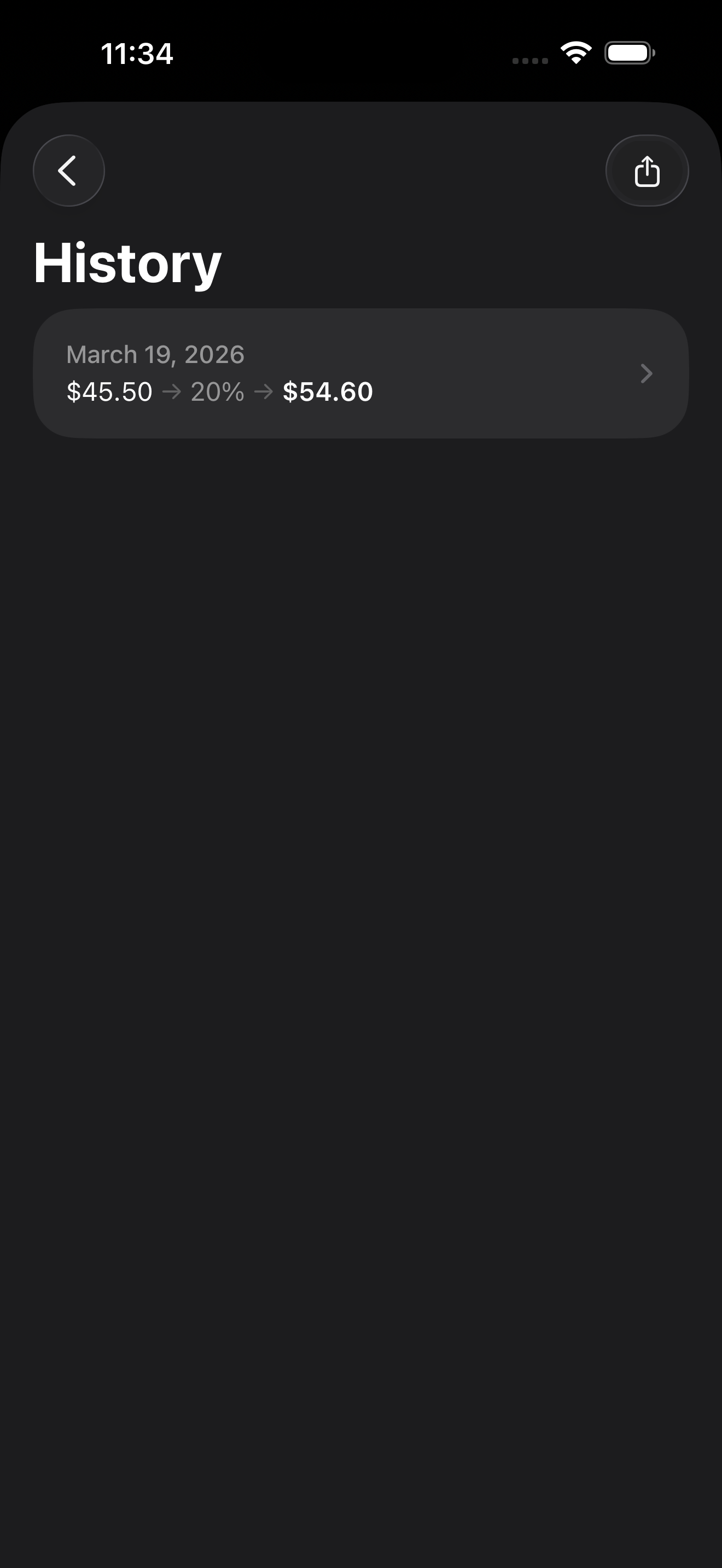 Tip history